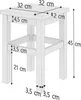 Holzhocker Sitzhocker ohne Lehne in Kiefer natur oder weiß Produktbild-Vorschau 6
