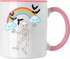 Trendation - Regenbogen Skelett Fledermaus Grafik Tasse Produktbild-Vorschau 1