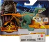 A toy dinosaur in its packaging, with a graphic of a Tyrannosaurus Rex in the background. Náhľad obrázku produktu