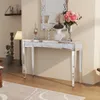 WISFOR Table console miroir, Table console argent verre Voir les images du produit 4