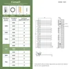 S'AFIELINA 1041x500mm designerski grzejnik łazienkowy Podgląd zdjęcia produktu 6