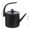 A black electric kettle with dimensions indicated by measurement lines and text. Podgląd zdjęcia produktu