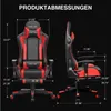 A diagram showing the dimensions of a gaming chair. Produktbild-Vorschau