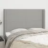 vidaXL Kopfteil mit Ohren Hellgrau 147x16x118/128 cm Stoff Produktbild-Vorschau 2