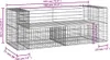 vidaXL Gabiónová záhradná lavička 184x71x65,5 cm Náhľad obrázku produktu 7