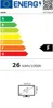 An energy efficiency label for a monitor, showing its energy rating and consumption. Produktbild-Vorschau