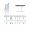 Walk in Duschkabine 90x200cm  Milchglasstreifen Produktbild-Vorschau 2