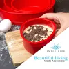 Intirilife Set di 4 pezzi di tortiere in silicone rosso - Anteprima dell’immagine prodotto 2