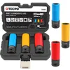 TECPO Kraft Schoneinsätze 3-teilig Alu-Felgen Nuss Set Produktbild-Vorschau 1