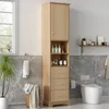 Merax Badezimmerschrank Vitrinen, Hochschrank mit 3 Produktbild-Vorschau 1