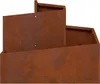 vidaXL Záhradný kvetináč hnedý 60 x 60 x 50 cm Oceľ odolná Náhľad obrázku produktu 5