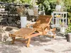 BELIANI Gartenliege hellbraun Akazienholz rollbar Produktbild-Vorschau 2