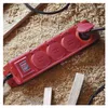 Steckdosenleiste  3 m / 4 Steckdosen / Schalter / rot / Gummi-Neopren / 1,5 m2 Voir les images du produit