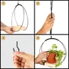 Belle Vous Makramee Blumenampel mit hölzernen Basis - Produktbild-Vorschau 4