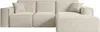 A beige L-shaped sectional sofa with two throw pillows. Produktbild-Vorschau