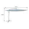 Parasol déporté MOLOKAI carré 2,7x2,7m terracotta + housse Voir les images du produit 7