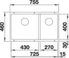 Blanco Subline 430/270-U Silgranit PuraDur 2, Farbe Produktbild-Vorschau 2