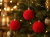 Samtkugeln 3er Set | 10cm Rot | Weihnachtskugeln zum Hängen Produktbild-Vorschau 3