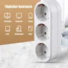 3X 3-Fach EU Steckdosenadapter,3-fach Rund Mehrfachstecker Produktbild-Vorschau 2