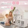 Großes Holz-Puppenhaus 118 cm mit LED und Möbeln – 3 Produktbild-Vorschau 7