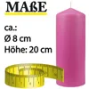 Wachskerzen Stumpenkerzen Ø8cm x 20cm , in vielen Farben - Produktbild-Vorschau 3