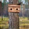 Relaxdays Nistkasten für Stare, natürliches Tannenholz, 2x Produktbild-Vorschau 2