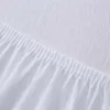 A close-up view of white fabric with elastic gathering. Náhľad obrázku produktu