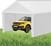 A yellow car is parked inside a white tent-like structure, with green grass in the foreground. Produktbild-Vorschau