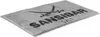A gray bath mat with a black logo and text. Produktbild-Vorschau