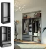 Vicco Kleiderschrank Elmo, 100 x 200 cm 2er Set, Anthrazit Produktbild-Vorschau 2