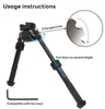 Verstelbaar bipod model V8 voor Picatinny-rail, 6,5-9,5 Productafbeelding-voorbeeld 5