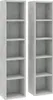vidaXL Étagères CD 2 pcs. Gris béton 21x16x93,5 cm panneau Voir les images du produit 1