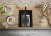 PRIMAGRAN Spülbecken Schwarz Metallic 38x50cm, Granitspüle Produktbild-Vorschau 7