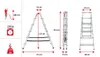 Baulich | Aluminium Haushaltsleiter - 2 x 6 Stufen - Max. Produktbild-Vorschau 2