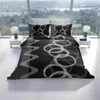 Mikrofaser Bettwäsche 155x220cm 2-teilig Set Kreise in Produktbild-Vorschau 2