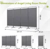 Angel Living Paravent 4 Teilig 324 x 180 cm Stoff Produktbild-Vorschau 7