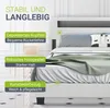 A bed with descriptive labels is shown at an angle. Náhled obrázku produktu