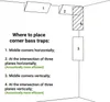 Diagram showing where to place corner bass traps in a room. Podgląd zdjęcia produktu