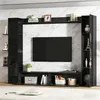 MODFU Woonkamerwand met TV-kast, vitrine en opbergkast, een Productafbeelding-voorbeeld 3