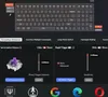 A screenshot of keyboard customization software showing various settings and a keyboard layout. Voir les images du produit