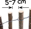 Staketenzaun mit Rinde · 35 x 300 cm Lattenabstand 5-7 cm · Produktbild-Vorschau 6