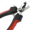 A close-up of a pair of pet nail clippers with red and black handles and a silver blade, set against a white background. Náhľad obrázku produktu