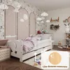 Łóżko dziecięce Lili z barierką, szufladą i stelażem | Podgląd zdjęcia produktu 3