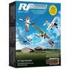 The image shows the packaging box for a RealFlight Trainer Edition RC Flight Simulator. The box features images of various RC aircraft flying in a sky with clouds, and a scene of a field with hangars. It also displays the product title and key features. Produktbild-Vorschau