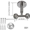 Gardinenstange Set Edelstahl Look Metall Ø 16mm Produktbild-Vorschau 2