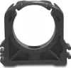 A black plastic pipe clamp is shown against a white background. Produktbild-Vorschau