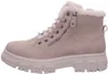 A side view of a cream-colored boot with a thick sole and fur lining. Anteprima dell’immagine prodotto