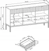 Buffet 150 cm Galla - Commode trois portes avec tiroirs - Voir les images du produit 7