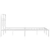 vidaXL Bettgestell mit Kopfteil Metall Weiß 120x200 cm Produktbild-Vorschau 5