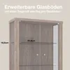 K-Möbel Hängevitrine Glas in Sonoma Eiche (80x60x25 cm) mit Produktbild-Vorschau 5